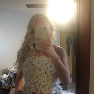 Yellow floral Tube Top